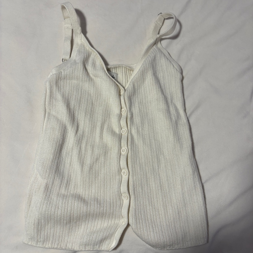 Hollister button up sweater tank